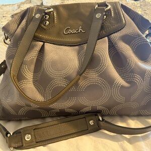Gray coach purse